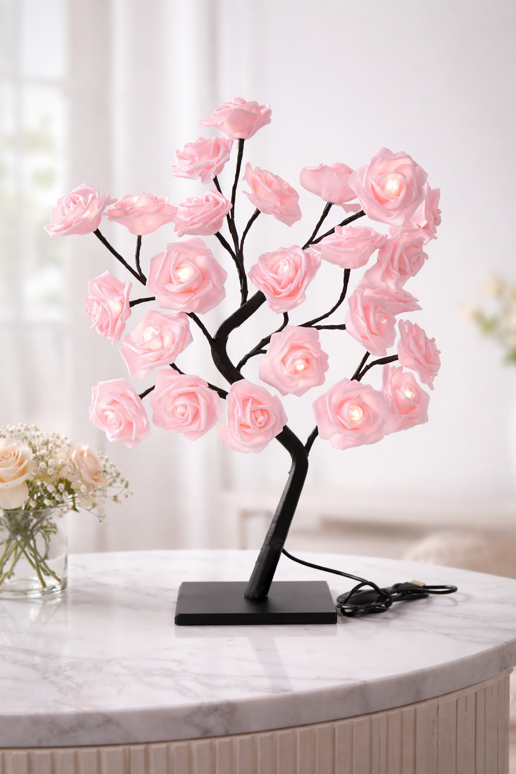 LED Flower Tree Ambient Night Light – Decorative Floral Lamp for Home, Bedroom & Gift Use (USB Powered)