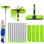 Telescopic Extendable Window Cleaner with 4.5m Reach, Glass Cleaning Squeegee Tool