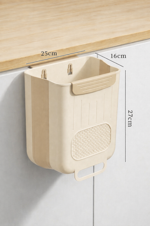 Cabinet-Mounted Foldable Kitchen Trash Bin