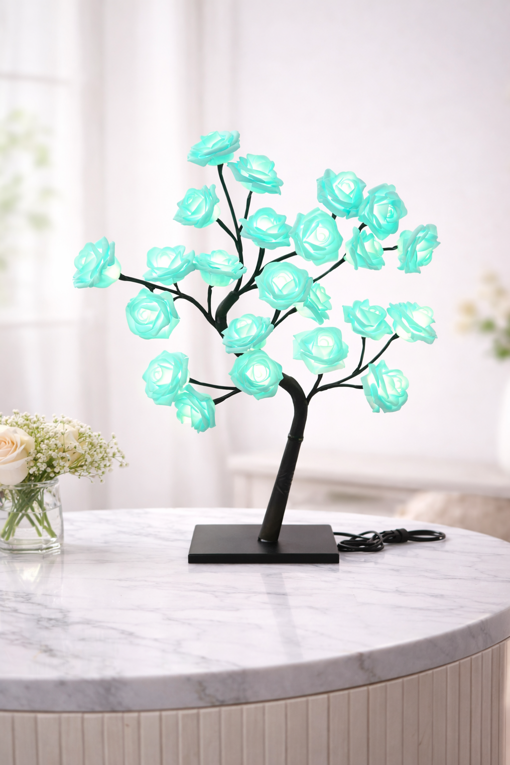 LED Flower Tree Ambient Night Light – Decorative Floral Lamp for Home, Bedroom & Gift Use (USB Powered)