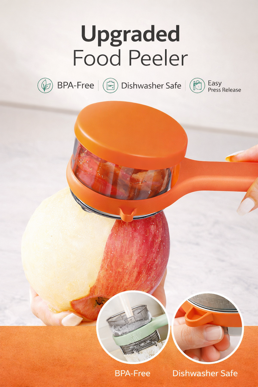 Multi-Functional Storage Peeler with Built-in Waste Bucket