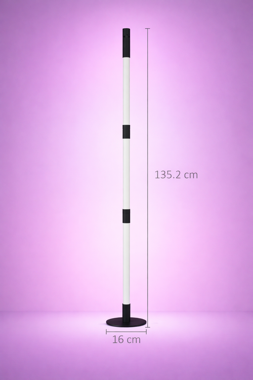 LED Floor Lamp with Reading Light, 360° RGB Corner Lamp with App & Remote Control for Living Room or Gaming Space